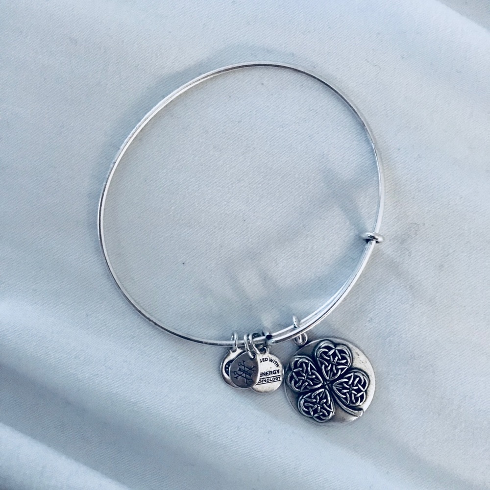 Alex and Ani Silver Four Leaf Clover bangle